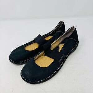 b.o.c Black Leather Mary Jane Flats Women’s 7.5M Comfort Shoes